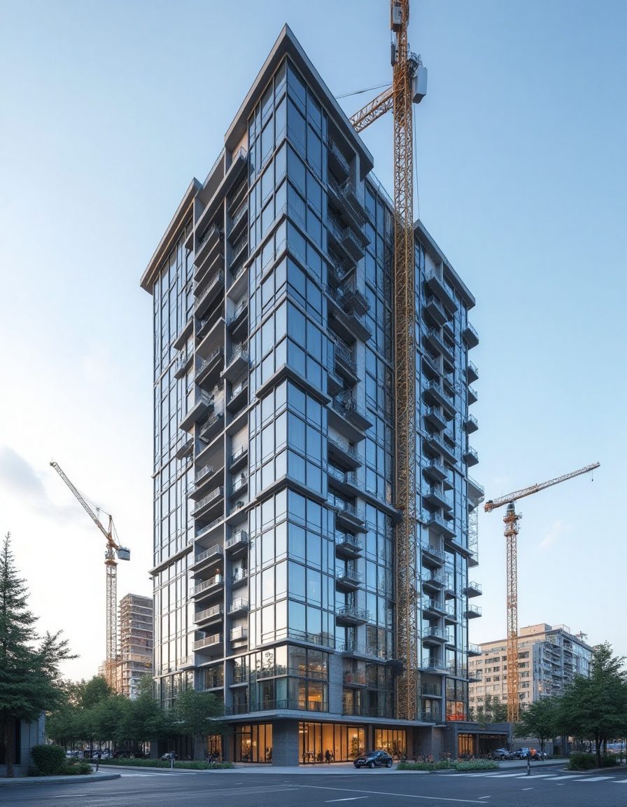 Skytower Residential Build in Houston showcasing graphene-enhanced concrete for sustainable construction.